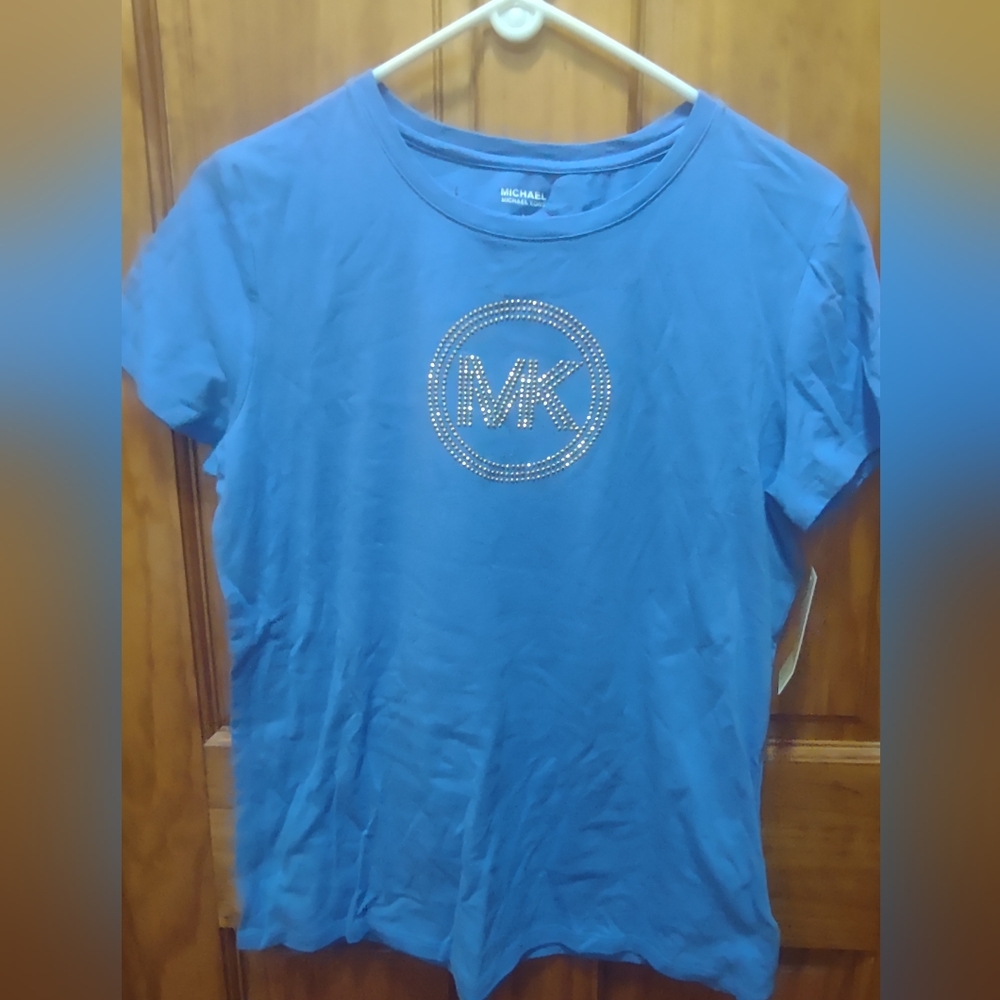 Michael Kors tshirt Ladies Large Oxford Blue